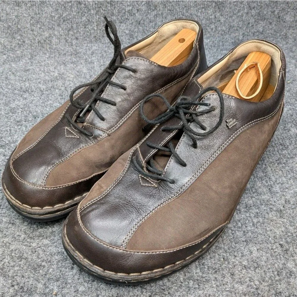 Finn Comfort Germany Brown Leather Nubuck Comfort Shoes Mens EU 41 (US 8)